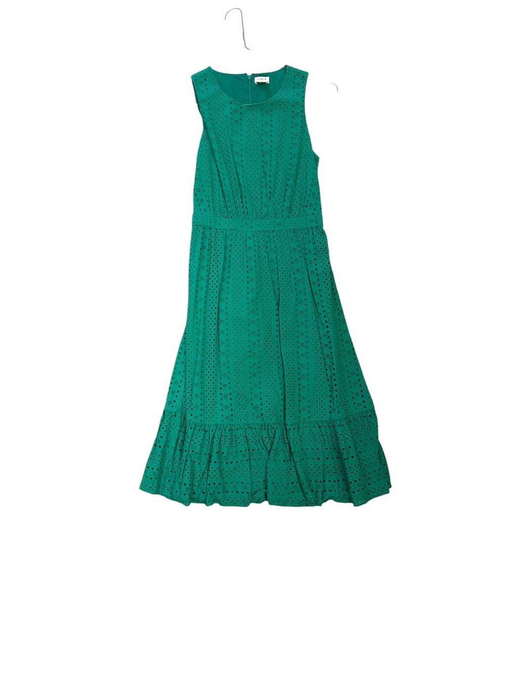 J. Crew Green Eyelet Dress